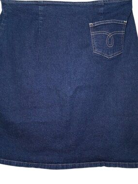 Vintage Carolina Blues Jean Skirt Size 10 Knee Length Western Pocket Blue Denim